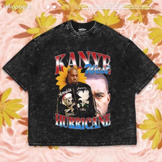 เสื้อยืดผ้าฝ้ายพิมพ์ลายขายดี เสื้อยืด พิมพ์ลาย Kanye WEST HURRICANE OVERSIZE สําหรับผู้ชาย | เสื้อยืด ขนาดใหญ่ | เสื้อยื