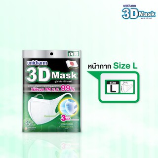 พร้อม​ส่ง​♥️หน้ากากอนามัย​ กันฝุ่น N95 Unicharm 3D Mask จากญี่ปุ่น ป้องกันเชื้อไวรัสและฝุ่นละออง PM2.5