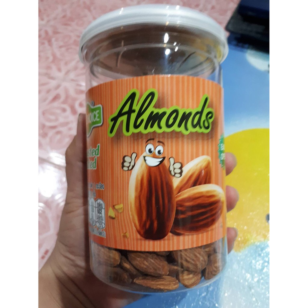 ถั่วอัลมอนด์ อัลมอนด์ มีอย. สะอาด ปลอดภัย อบเกลือ อร่อย มีประโยชน์ เหมาะสำหรับทุกคน ของว่าง ทานเพลิน ตรานิวช้อย
