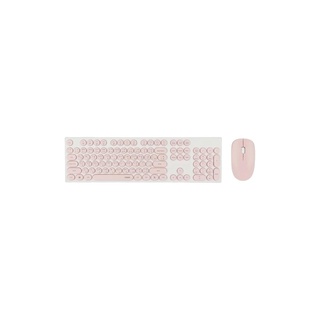 MKM411 COMBO WIRELESS SUPER THIN (คีย์บอร์ด&amp;เม้าส์) - Pink