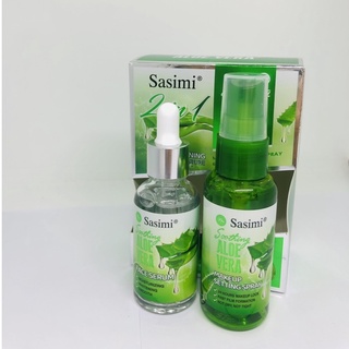 เซรั่มซาซิมิ Aloe vera ช่วยลดเลือดจุดด่างดำ รอยด่างดำ หน้าใส Sasami 2 in 1 Pomegranateซาเซมิ ว่านหาง  🤍NO:S-12149 Sasami