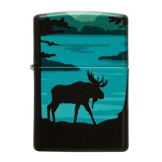 Zippo ไฟแช็กรุ่น 49481 Moose Landscape Design ของแท้ รับประกันตลอดชีวิต นำเข้าและจำหน่ายโดยตัวแทนจำหน่าย