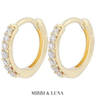 MIRRI &amp; LUNA - Mertie Crystal Hoop Earrings