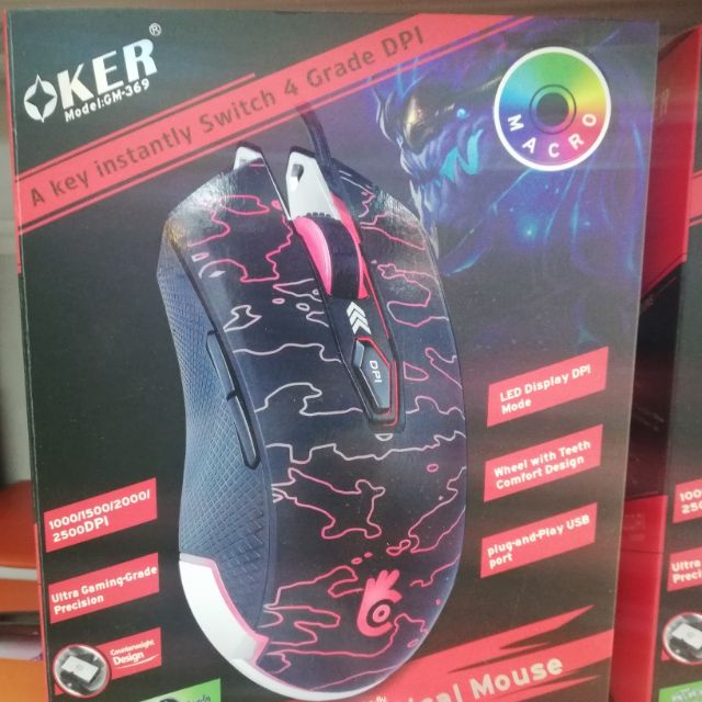 oker GM-369 เมาส์เกมมิ่งแบบมีสาย