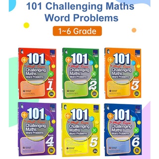 6 Books Grade 1-6 Math SAP 101 Challenging Maths Word Problems Books คณิต  หนังสือออกกำลังกาย แบบฝึกหัดภาษาอังกฤษ