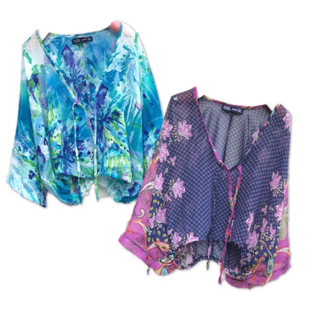 เสื้อ CROPS TOPS BOHO STYLE เสื้อฮาวาย SUMMER พร้อมส่ง