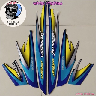 สติกเกอร์รูปลอก ลาย honda grand 2000 2001 Black lis Blue list body Standard Quality Wates Sticker