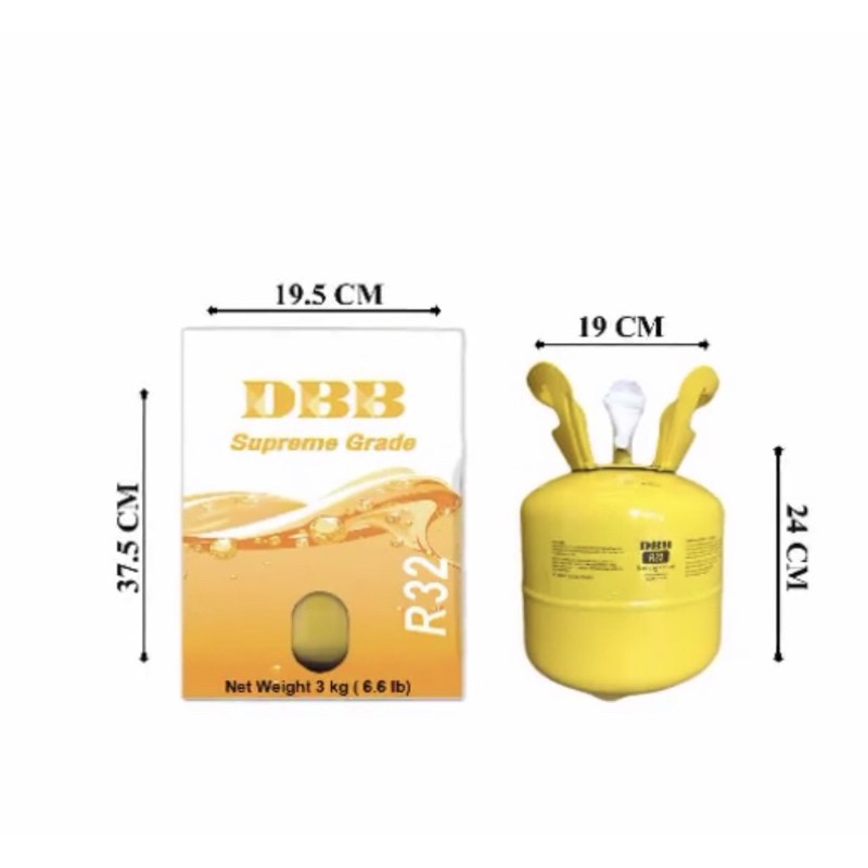 น้ำยาแอร์ R32 ยี่ห้อDBB ขายถังพร้อมน้ำยา บรรจุน้ำยา 3กก.