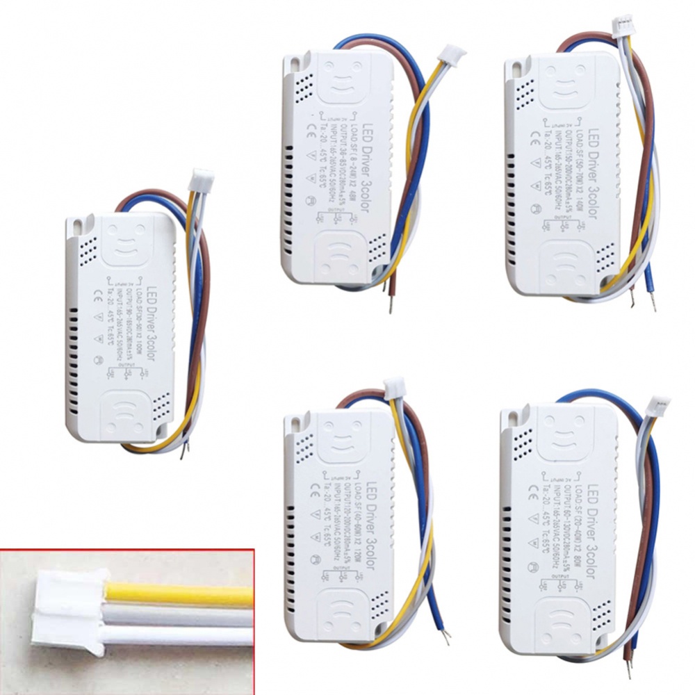 อะแดปเตอร์ไดรเวอร์ LED 3 สี แบบเปลี่ยน สําหรับหม้อแปลงแยกไฟ LED
