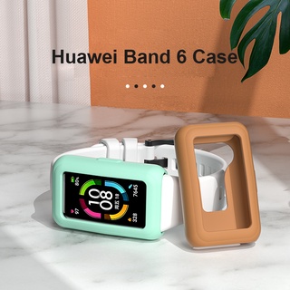 เคสซิลิโคนนิ่ม ป้องกันรอยขีดข่วน อุปกรณ์เสริม สําหรับสมาร์ทวอทช์ HUAWEI BAND 6