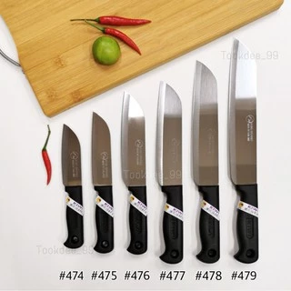 KIWI มีด มีดกีวี มีดทำอาหาร มีดหั่น มีดสับ มีดทำครัว (No.474-479 ด้ามดำ)