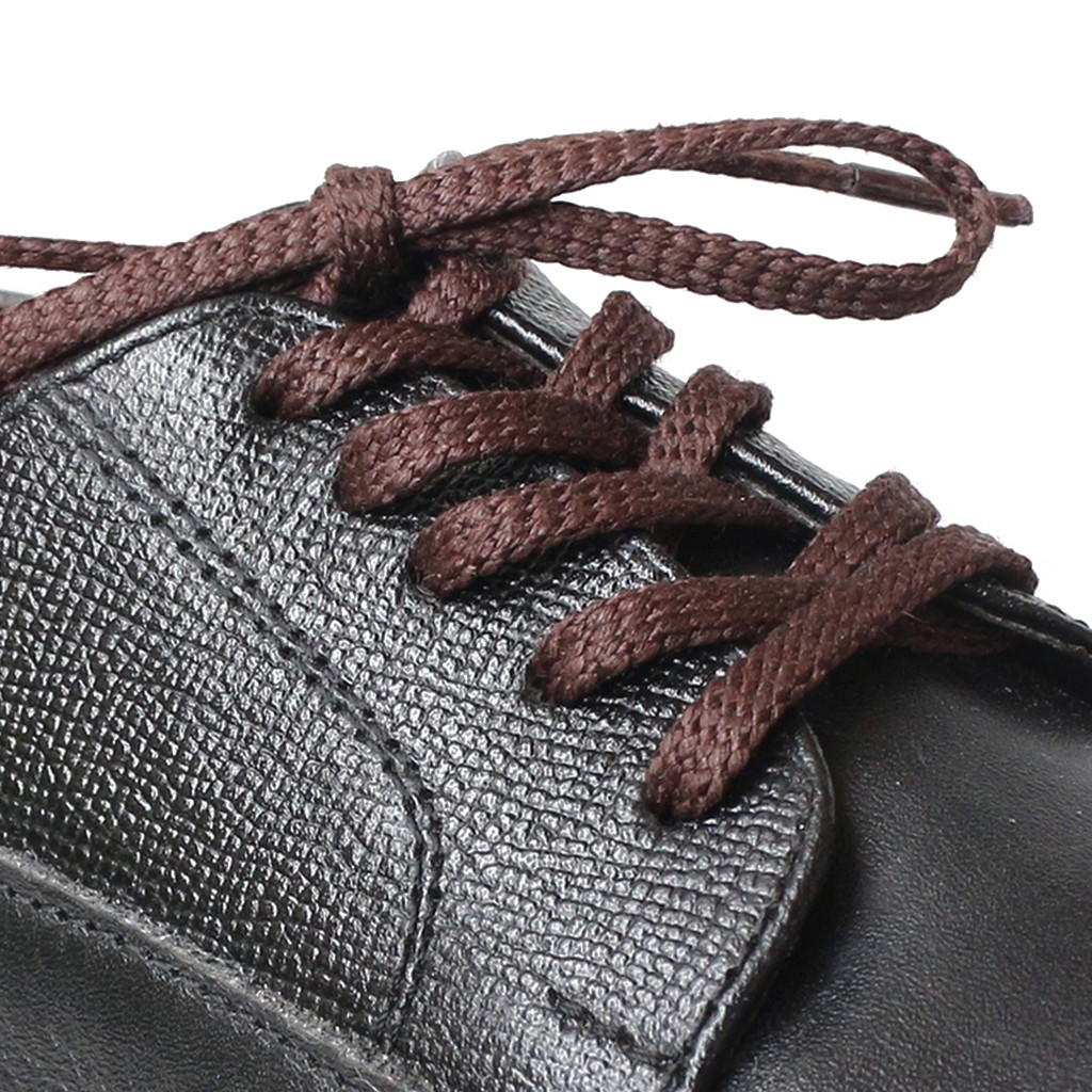 Lilin Mr Shoelaces TH02 Hijiki (สีน้ําตาลเข้ม) เชือกผูกรองเท้าแว็กซ์แบนบาง 3-4mm (Waxed Laces) 50cm 80cm 120cm 150cm สีน้ําตาล