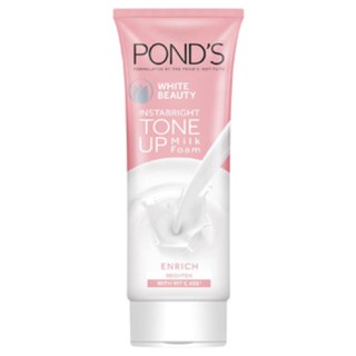 ﻿PONDS White Beauty Instabright Tone Up Milk Foam 100g. พอนด์ส ไวท์บิวตี้ อินสตาไบร์ทโทนอัพ โฟมล้างหน้า