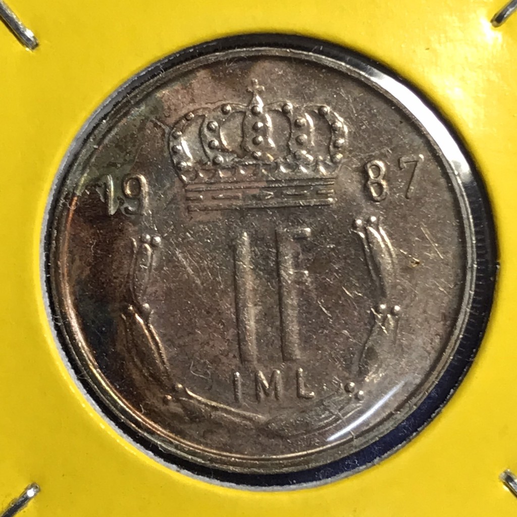 No.14492 ปี1987 LUXEMBOURG 1 FRANC เหรียญเก่า เหรียญต่างประเทศ เหรียญสะสม เหรียญหายาก ราคาถูก