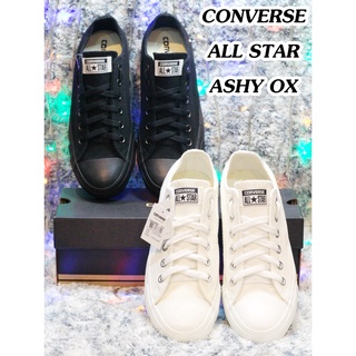 CONVERSE รุ่น ALL STAR ASHY OX WHITE / BLACK รองเท้าผ้าใบ สีขาว / สีดำ สินค้าใหม่มือ1 ลิขสิทธิ์ของแท้100% มีของ พร้อมส่ง