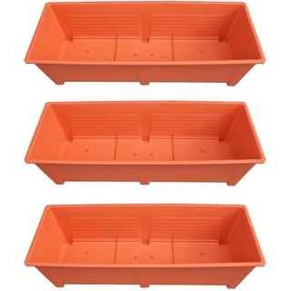 papamami Super plastic planting troughs กระถางต้นไม้  - สีส้ม 88ซม. (3อัน)