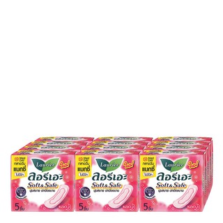 ลอรีเอะ ผ้าอนามัย ซอฟท์แอนด์เซฟ แม็กซี่ แพ็ค 12ห่อ Laurier Sanitary Napkins Soft and Safe Maxi Pack 12