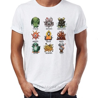 เสื้อยืด พิมพ์ลาย Lil Lovecraft Monsters Shoggoth Deep One Ghoul Abhoth Hastur Azathoth Cthulhu Artwork สําหรับผู้ชายS-5