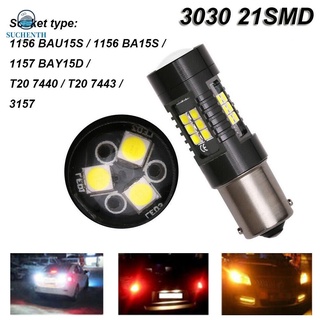 Suchen T 20 7440 7443 1157 Bay 15 D 1156 Ba 15 S Ba 15 S Led 12 V 24 V 3030 21smd อุปกรณ์เสริมสําหรับรถยนต์