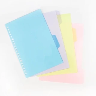 <พร้อมส่ง> ✨แผ่นขั้น แบบใส A5, B5, A4 | 4แผ่น | 6รู 9รู 20-26-30รู คละสี แบบอ่อน สีใส parting sheet สมุด แผ่นแบ่งหน้า