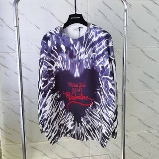 BALENCIAGA WOULD YOU BE MY VALENTINE HEART TIE-DYE KNITTED SWEATER เสื้อกันหนาวแขนยาว สเวตเตอร์ไหมพรม บาลองเซียก้า