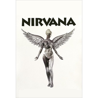 โปสเตอร์ Nirvana เนอร์วานา Kurt Cobain เคิร์ท โคเบน Music Poster โปสเตอร์ติดผนัง ตกแต่งผนัง ตกแต่งบ้าน  รูปภาพติดห้อง