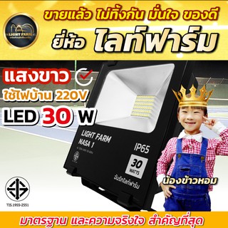 Light Farm โคมไฟฟลัดไลท์ 30W แสงสีขาว โคมไฟฟลัดไลท์/โคมไฟสปอร์ตไลท์ LED โคมไฟส่องสว่าง