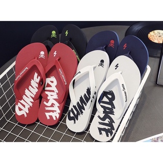 ❇️พร้อมส่ง❇️รองเท้าแตะ  Men&amp;Summer Flip-Flopsผู้ชายรองเท้าแตะกันลื่นแนวโน้มสังคม FlipBeach รองเท้าผู้ชายรองเท้าแตะเกาหลี