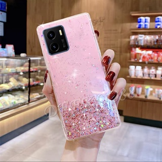 เคสโทรศัพท์มือถือแบบนิ่ม TPU ใส ลายดาวอวกาศ ระยิบระยับ สําหรับ VIVO Y15S 2021 Y15A V23E 5G 4G Y20 Y20i Y30 Y50 X50 X50Pro