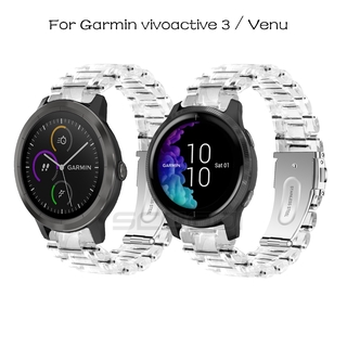 สายรัดข้อมือเรซิ่นใสสําหรับ Garmin Vivoactive 3 / Vivoactive 3 Music / Venu / Forerunner 245 / 645 / Garmin Move 3