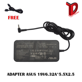 ADAPTER ASUS 19V6.32A*5.5X2.5 SLIM / สายชาร์จโน๊ตบุ๊ค เอซุส + แถมสายไฟ