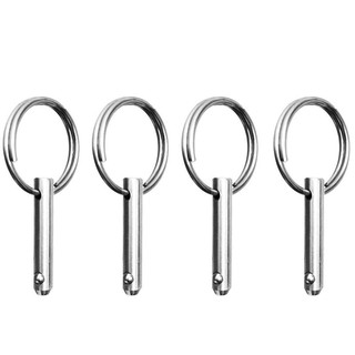 4 Pcs Quick Release Pin 1/4 inch, Full 316 Stainless Steel, Bimini Top Pin, Marine Hardware, All Parts are Made of 316 S