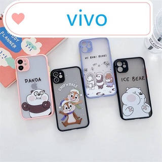 เคสขอบสี เคส Vivo S1Pro Y11 Y12 Y17 Y15 Y19 Y91 Y91i U1 Y95 V19 Y85 V9 V17 Pro เคสวีโว่ เคสกันกระแทก #933