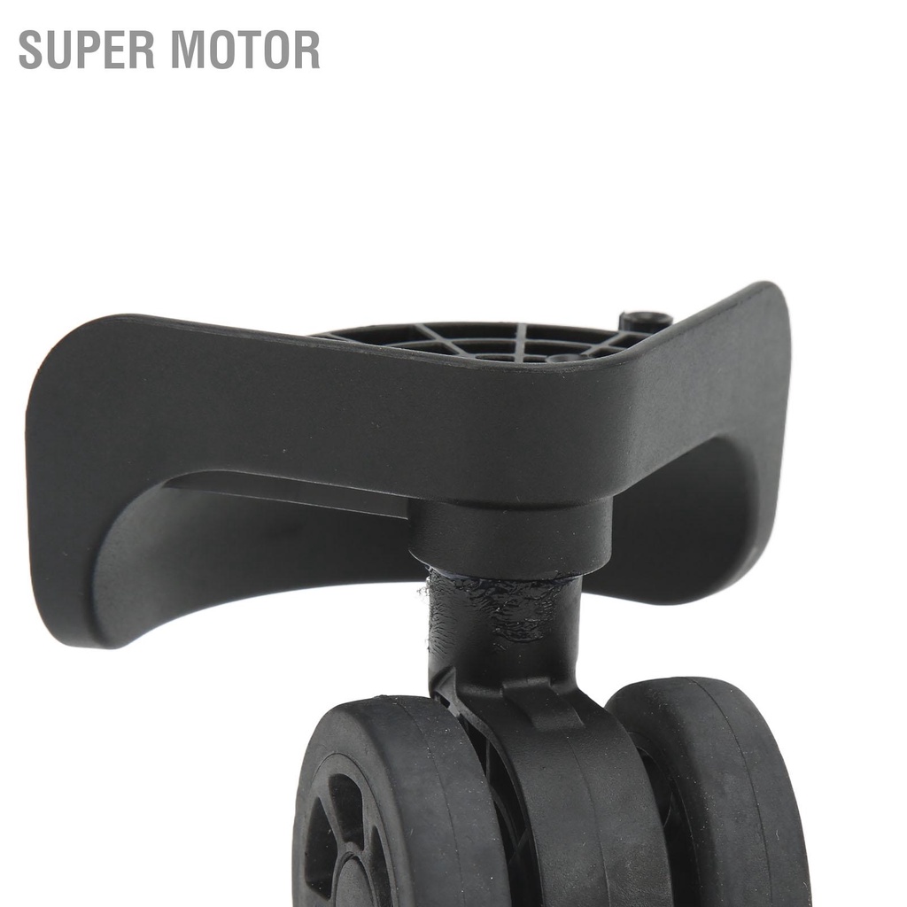 Super Motor 1 Pair Black Luggage Suitcase Caster Swivel Universal Wheel Nylon for Repair Replacement