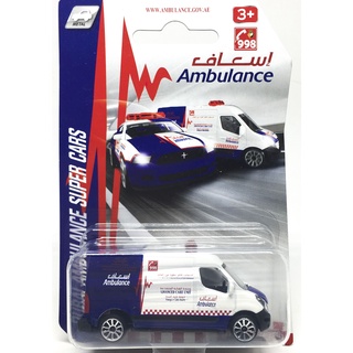 Majorette Renault Master - Dubai Ambulance Series - Blue Color /Wheels 5U /scale 1/66 (3 inches) Long Package