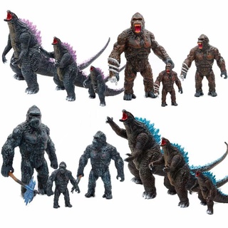 โมเดลตุ๊กตาฟิกเกอร์ Godzilla King Kong Dinosaur orangutan ของเล่นสะสม สําหรับเด็ก