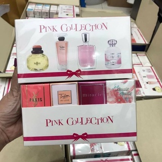 มินิเซ็ต Pink Collection 4pcs Mini Set   1. YSL Paris EDT 7.5ml 2. Lancome Tresor in Love EDP 5ml 3. Lancome Miracle EDP