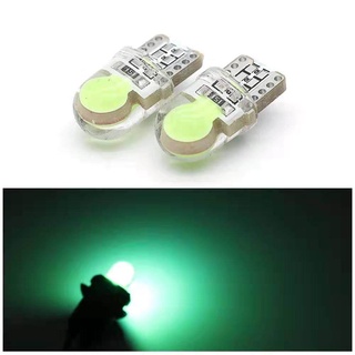 ไฟหรี่LED ขั้วT10 COB2ชิพ ซิลิโคน (สีเขียว) 2หลอด