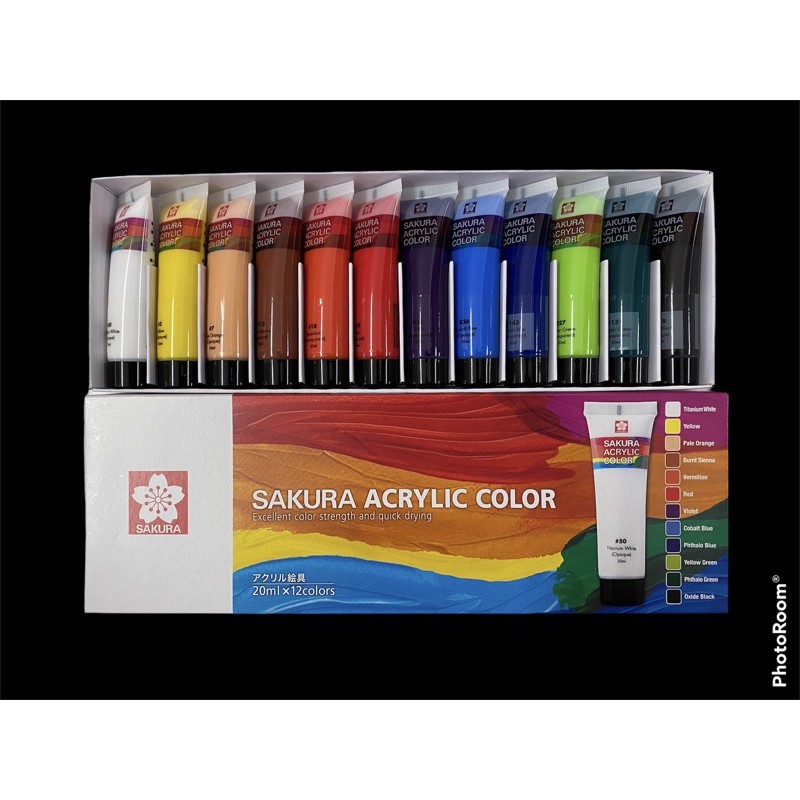 สีอะคริลิคSakura12สี