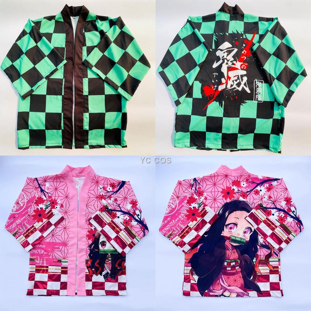 ราคาโรงงาน!พร้อมส่งจากเสื้อคลุมดาบพิฆาตอสูร 3ขวบถึง 10 ปี Demon Slayer ทันจิโร่ เนซึโกะ เซนอิสซึ กิยู