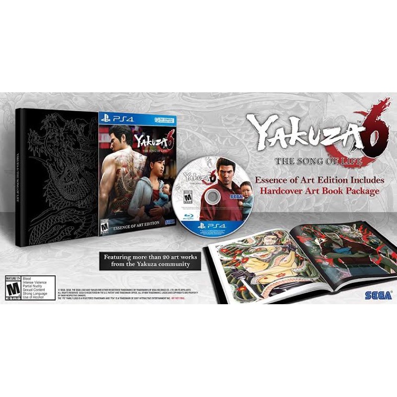Ps4 : Yakuza 6 Artbook+แผ่นเกมส์ English (มือสอง)