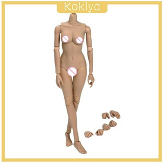 [KOKIYA] 1/6 Female Figure Body Nude Narrow Shoulders with Neck 12\ Flexible Doll White