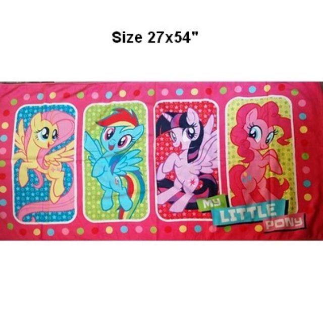 ลิขสิทธิ์แท้ ผ้าขนหนู ม้าน้อย โพนี่ (My Little Pony) เนื้อนิ่ม ผืนใหญ่ ขนาด 27x54นิ้ว ราคาป้าย 540บ.