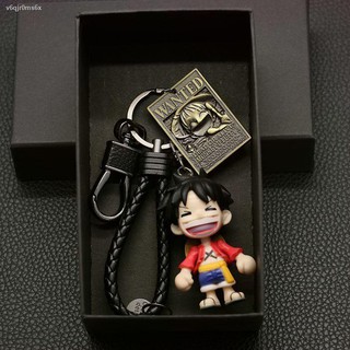 ✟พวงกุญแจ One Piece Luffy Wanted Order จี้กระเป๋า Key Chain พวงกุญแจรถโลหะเข็มขัดผู้ชาย