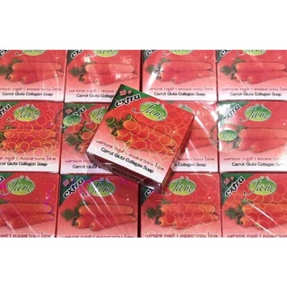 (ยกโหล) JAM สบู่แครอท Jam Carrot Soap แจมสบู่แครอท คอลลาเจน 65 กรัม x 12 ก้อน