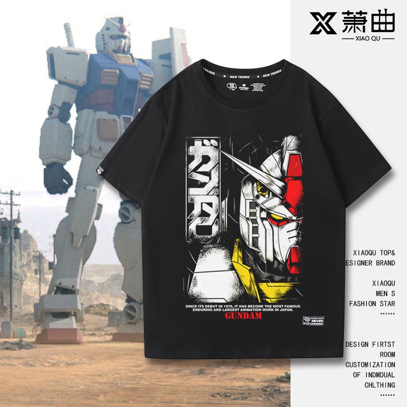 เสื้อยืดผู้ชาย Originator RX78 Gundam Mobile Suit Gundam 40th Anniversary เสื้อยืดผู้ชายแขนสั้น Joint Unicorn Tide เสื้อ