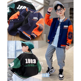 เสื้อแจ็คเก็ต เสื้อกันหนาว  boys jackets baseball uniforms spring and autum พร้อมส่ง