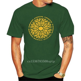 เสื้อยืดลําลอง ผ้าฝ้าย แขนสั้น พิมพ์ลาย Mandala Psychedelic Spiritual Hindu Prined Sacred Geometry สําหรับผู้ชาย NBeifl8