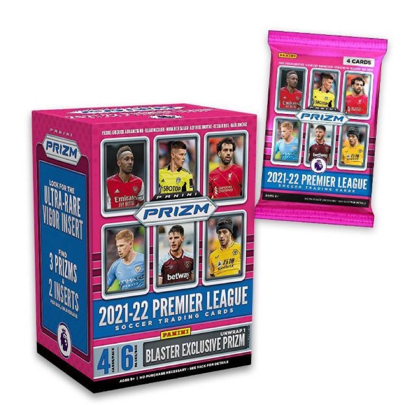 พร้อมส่งฟรี การ์ดสะสมฟุตบอล 2021 22 Panini Prizm Premier League Blaster