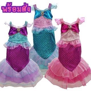 พร้อมส่ง 3008 ชุดนางเงือก เด็ก ชุดเงือก ชุดเดรสหางปลา ชุดหางปลา ใส่เดินได้ Mermaid dress